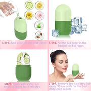 GlowForm ice roller for face, reducing puffiness and enhancing skin glow.