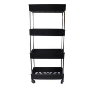 Room roll movable storage rack trolley with multi-use application