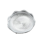 Decorative round serving tray, perfect for festive occasions.