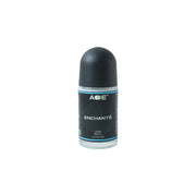 Side view of AOE blue deodorant bottle emphasizing portability