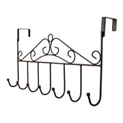 Side profile of the space-saving door hanger rack, showing how it fits over a door.