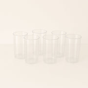 Transparent reusable plastic tumblers ideal for cocktails and beverages