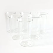 300ml juice glass set made of durable glossy plastic for everyday use