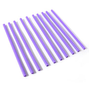 Close-up of reusable plastic drinking straw for cold beverages