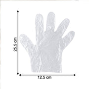 Pack of 100 disposable plastic gloves, durable and easy to wear