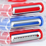 Ergonomic handle of the multifunction kitchen tool for comfortable slicing and peeling.
