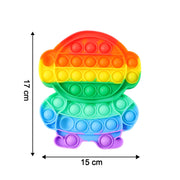 Astronaut-themed silicone pop it fidget toy bubble press for anxiety reduction
