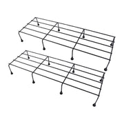 VerdantVista metal rectangle flower plant stand holding several flower pots