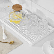 Compact plastic storage shelf rack organizer with hollow design