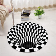 LunarLoom round non-woven 3D optical illusion floor mat