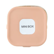 Full view of compact mini jewelry storage box with mirror