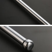 Detailed view of the ergonomic foam handle and wrist strap on the walking stick.