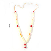 Religious pooja gajra garland with beads for idol adornment