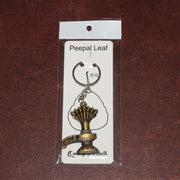 Antique finish metal keychain of Lord Shiva Shivaling with serpent