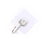 CrystalCling durable transparent self adhesive wall hook in bathroom setting