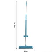 Rectangular microfiber mop head of flat floor mop suitable for wet and dry cleaning