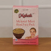 Close-up texture of herbal Multani Mitti and Rose face pack
