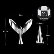 Stylish black rotating bottle opener with bird design and magnetic catcher