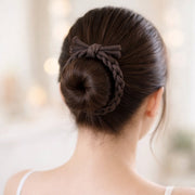 Assorted braided elastic hair ties in a set ideal for ponytails, buns, and braids