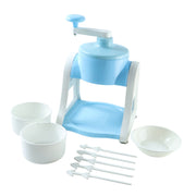 Grinding section of portable manual ice slush maker with stainless steel blade
