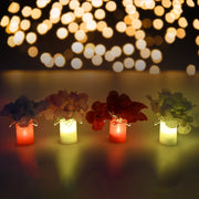 LED mood lighting illuminating a bedroom interior for a cozy ambiance.