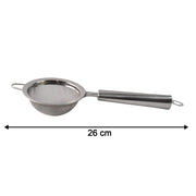 Detailed view of stainless steel mesh of strainer