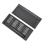 All components of the BoltForce magnetic screwdriver tool kit, including various bits and handle.