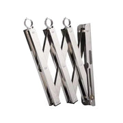Close-up of the durable stainless steel bracket and mounting hardware for the clothes rail.