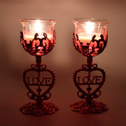 Elegant tea lights holder candle stand for dining table decoration