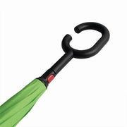 Folded kids umbrella showcasing its compact size.