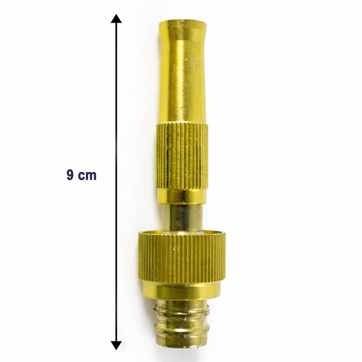 Heavy-duty brass hose nozzle for watering and cleaning