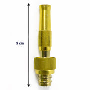 Heavy-duty brass hose nozzle for watering and cleaning