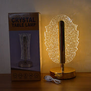 Feather shape crystal LED lamp perfect for bedside use