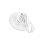Reusable clear suction cup hook installed on glass window