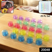 Various thread bobbins for domestic sewing machines in the set