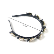 Party wear crystal hairband with embellishments
