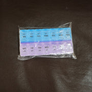 Closed weekly pill organizer for convenient medicine storage