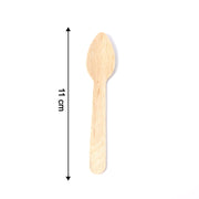 Crafted wooden disposable tasting spoon 110mm for eco-friendly events