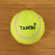 Tennis ball with bright color for easy visibility during outdoor games