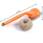 Components of cleaning scrubber set including replaceable scrubber heads