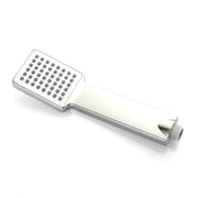 High pressure shower head displaying various spray settings for a customized shower.