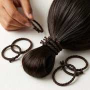 Multiple braided elastic hair bands for women and girls, compact and portable