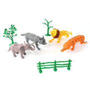 Colorful safari pals animal toy set for kids with realistic textures and durable plastic