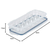 Side view of the stackable egg storage box demonstrating its space-saving design.