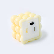 Flameless LED bubble candles lighting up a cozy home setting
