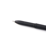 Durable plastic body of a refillable black marker pen for extended writing sessions