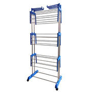 360-degree rotatable wheels of stainless steel drying rack for smooth mobility