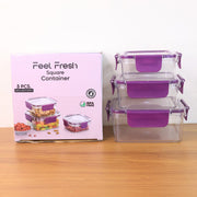 Square airtight containers perfect for travel or office lunch storage