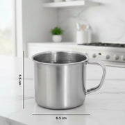 Utility stainless steel mug ideal for tea and coffee consumption