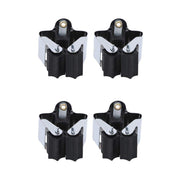 Variety of cleaning and garden tools neatly organized on multiple wall mount holders.
